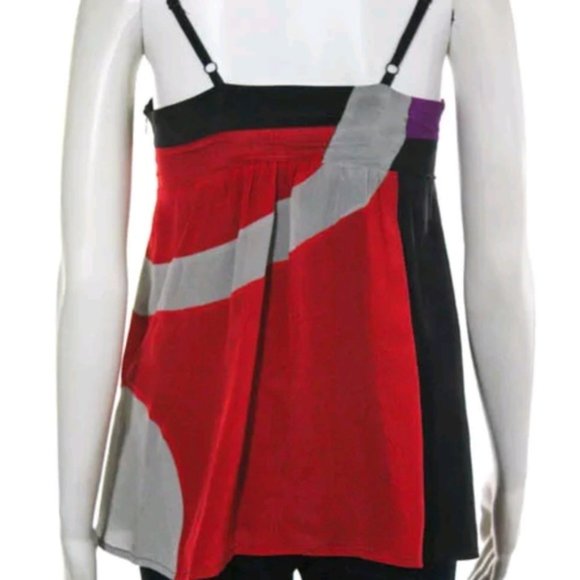 Interlud silk v-neck spaghetti tank shirt xsmall - Picture 5 of 5